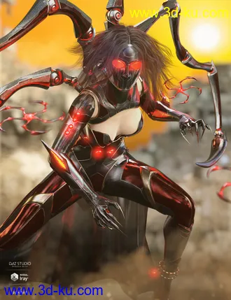 3D打印模型dForce Spidertech Outfit for Genesis 8 Female(s)的图片