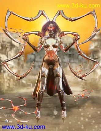 3D打印模型dForce Spidertech Outfit for Genesis 8 Female(s)的图片