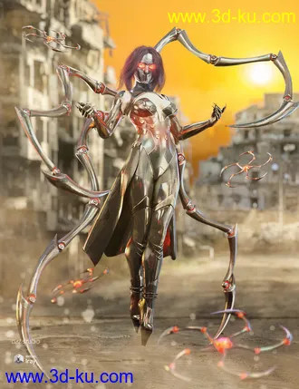 3D打印模型dForce Spidertech Outfit for Genesis 8 Female(s)的图片