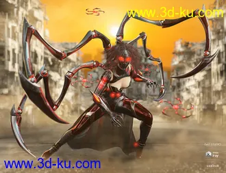 3D打印模型dForce Spidertech Outfit for Genesis 8 Female(s)的图片