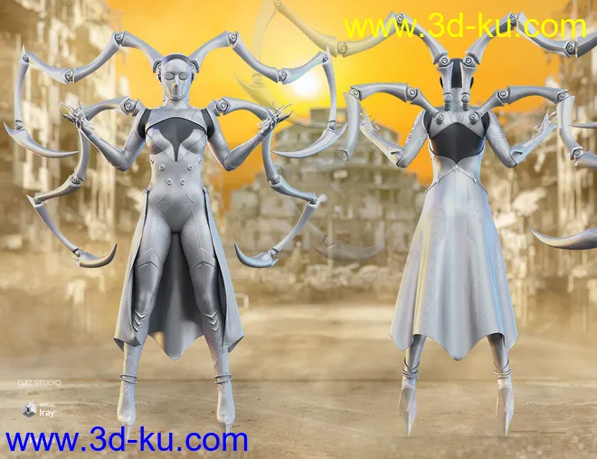 dForce Spidertech Outfit for Genesis 8 Female(s)模型的图片8