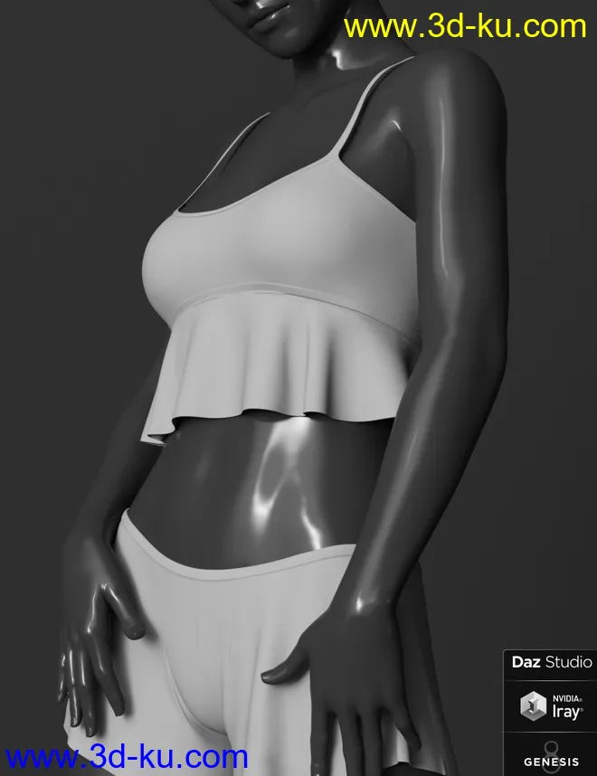 dForce Summer Sleepwear for Genesis 8 Female(s)模型的图片10