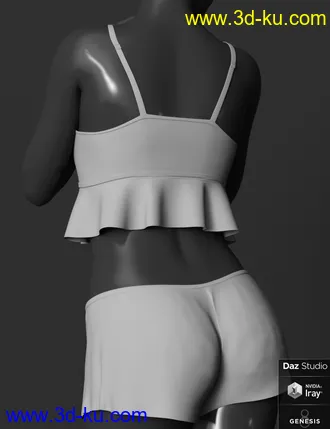 3D打印模型dForce Summer Sleepwear for Genesis 8 Female(s)的图片