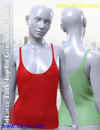 3D打印模型dForce Tank Top for Genesis 8 Female的图片
