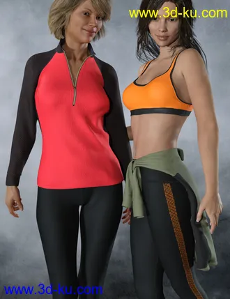 3D打印模型dForce Tek Athletic Apparel for Genesis 3 and 8 Female(s)的图片