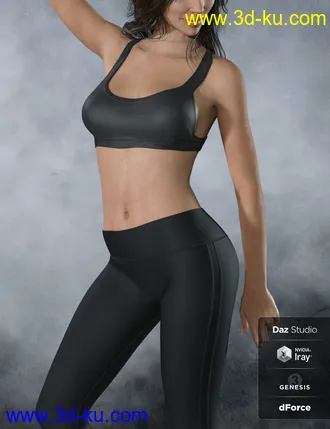 3D打印模型dForce Tek Athletic Apparel for Genesis 3 and 8 Female(s)的图片