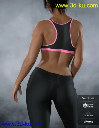 3D打印模型dForce Tek Athletic Apparel for Genesis 3 and 8 Female(s)的图片