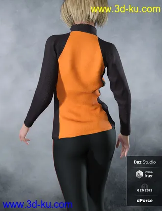 3D打印模型dForce Tek Athletic Apparel for Genesis 3 and 8 Female(s)的图片