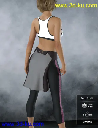 3D打印模型dForce Tek Athletic Apparel for Genesis 3 and 8 Female(s)的图片