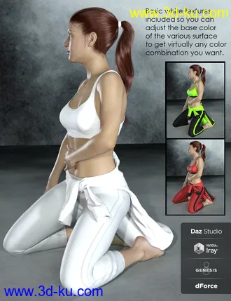 3D打印模型dForce Tek Athletic Apparel for Genesis 3 and 8 Female(s)的图片