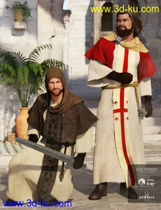3D打印模型dForce Templar Outfit Textures的图片