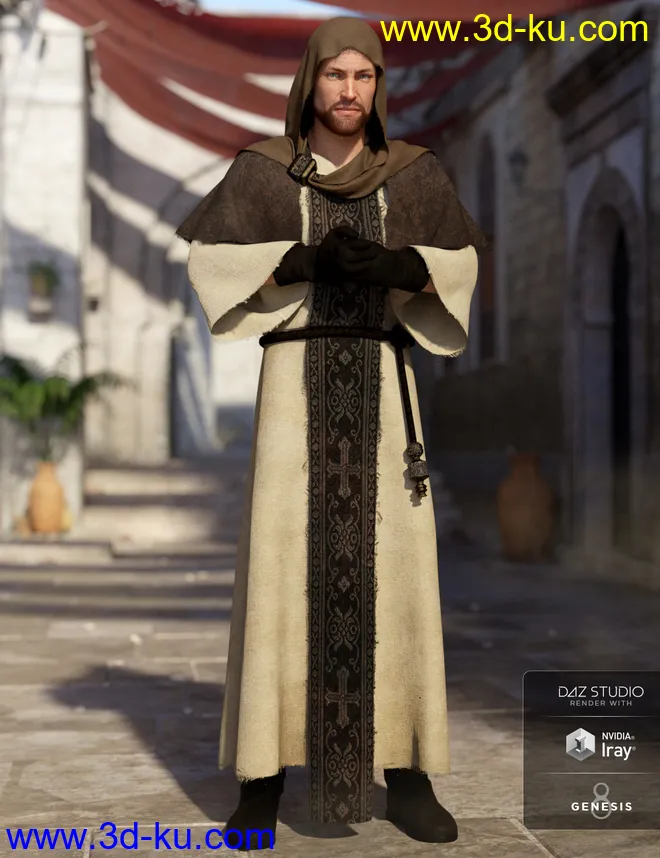 dForce Templar Outfit Textures模型的图片2