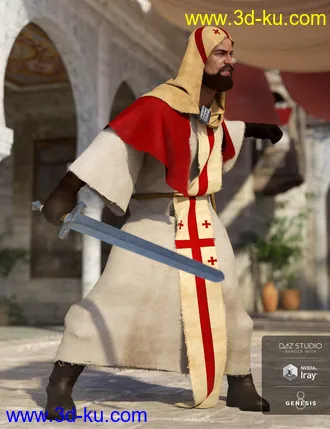 3D打印模型dForce Templar Outfit Textures的图片