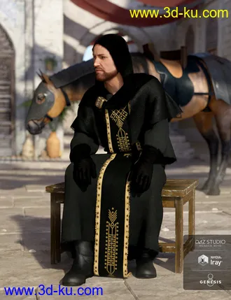 3D打印模型dForce Templar Outfit Textures的图片