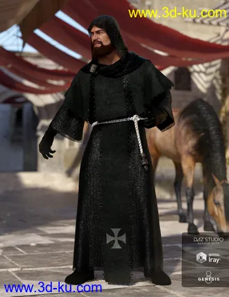 3D打印模型dForce Templar Outfit Textures的图片