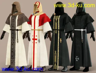 3D打印模型dForce Templar Outfit Textures的图片