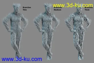 3D打印模型dForce Thicket for Genesis 8 Male的图片