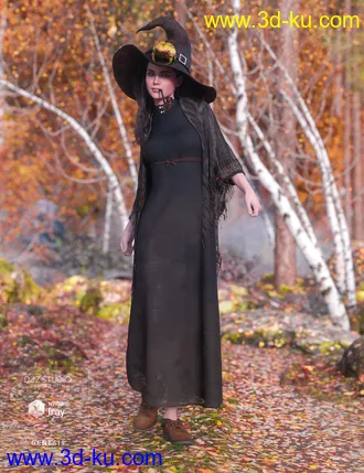 3D打印模型dForce Toad Witch Outfit Textures的图片