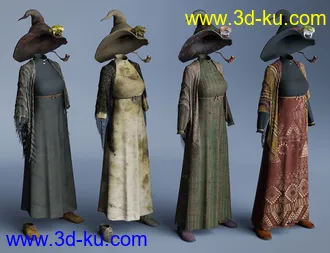 3D打印模型dForce Toad Witch Outfit Textures的图片