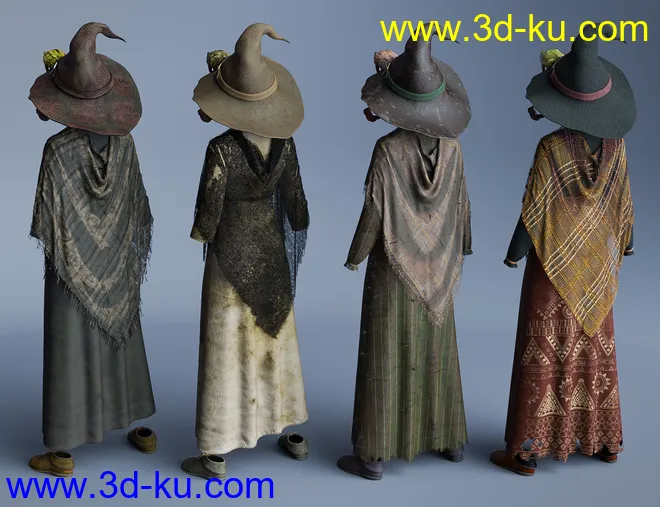 dForce Toad Witch Outfit Textures模型的图片7