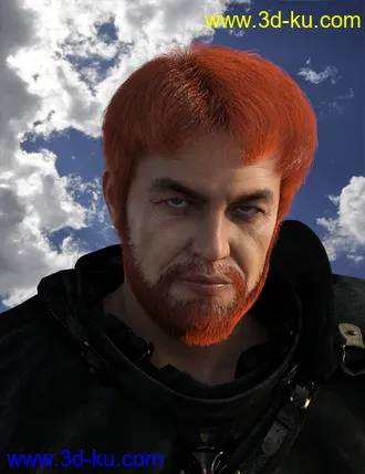 3D打印模型dForce Trendy Overdue Hair and Beard for Genesis 8 Male(s)的图片