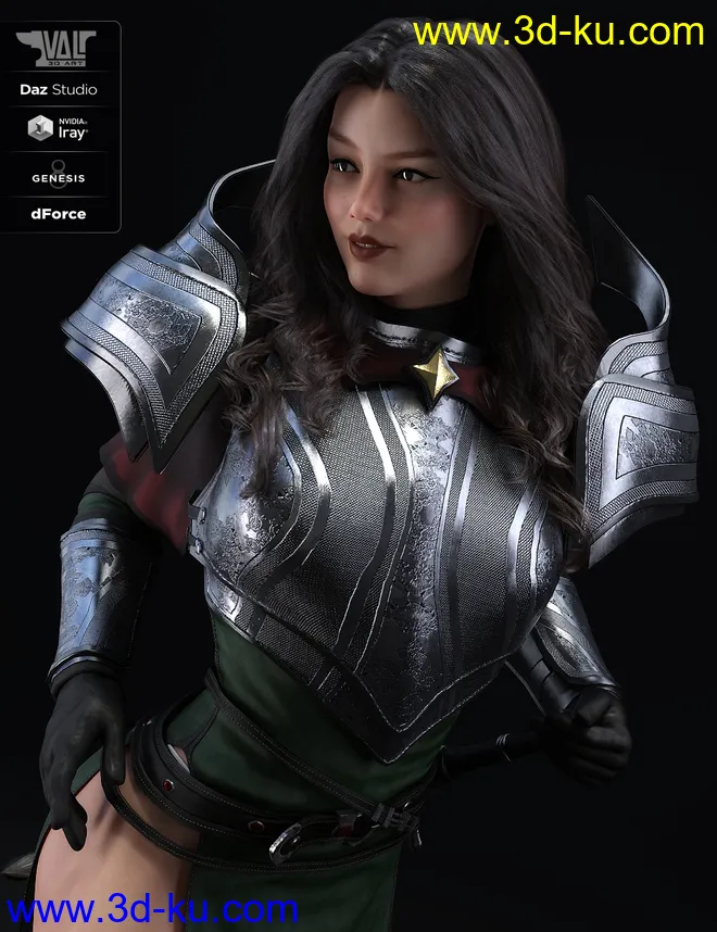 dForce Valerya Outfit for Genesis 8 Female(s)模型的图片1