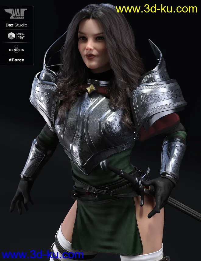 dForce Valerya Outfit for Genesis 8 Female(s)模型的图片4