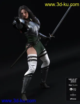 3D打印模型dForce Valerya Outfit for Genesis 8 Female(s)的图片