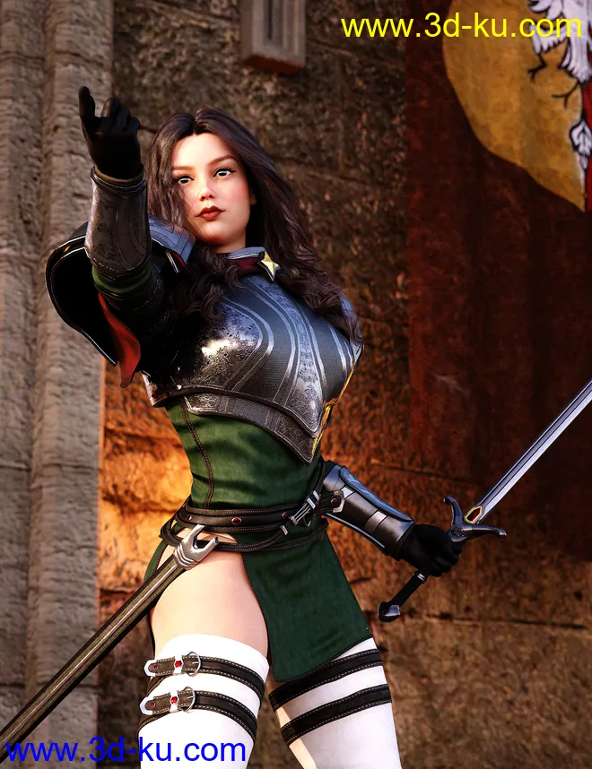 dForce Valerya Outfit for Genesis 8 Female(s)模型的图片6
