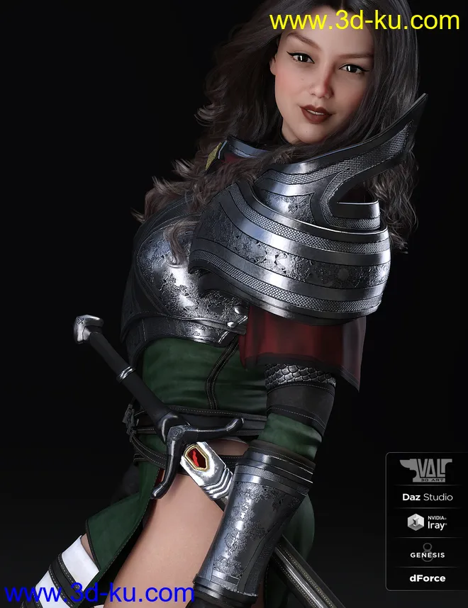 dForce Valerya Outfit for Genesis 8 Female(s)模型的图片7