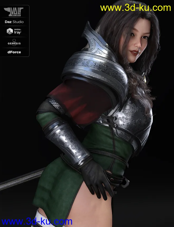 dForce Valerya Outfit for Genesis 8 Female(s)模型的图片8