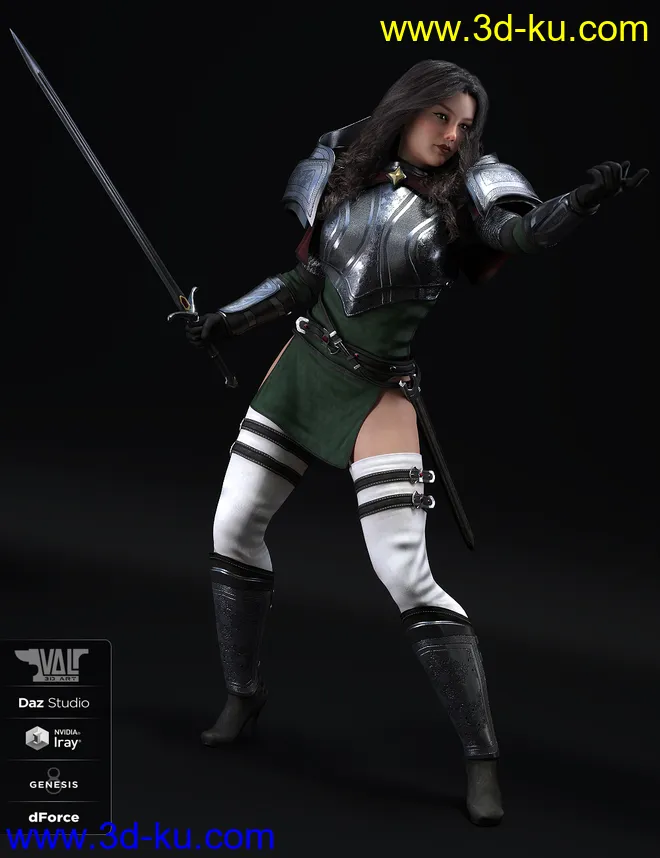 dForce Valerya Outfit for Genesis 8 Female(s)模型的图片9