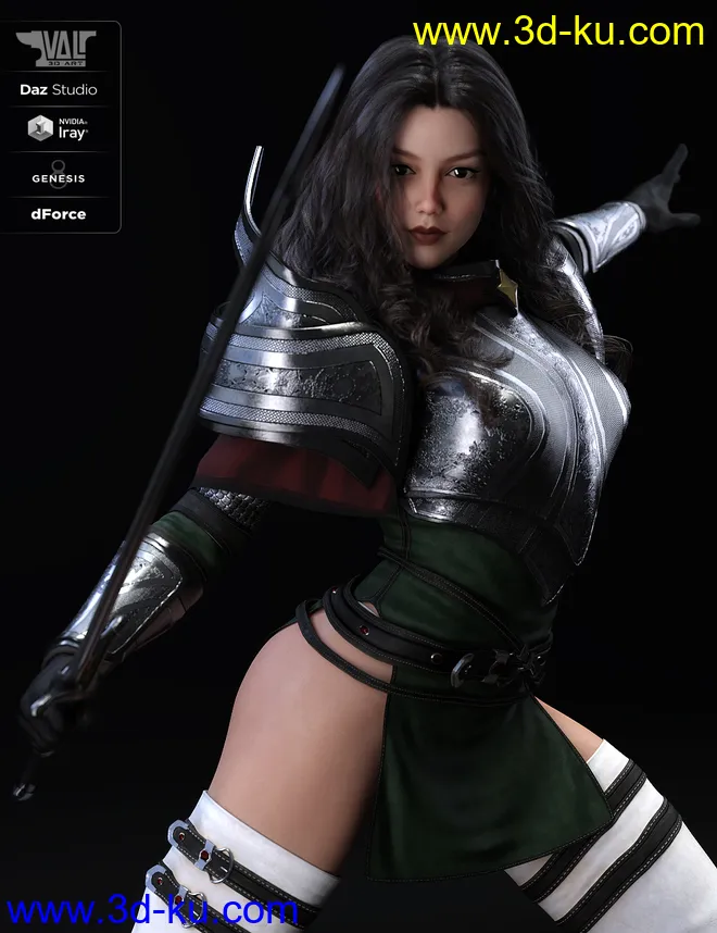 dForce Valerya Outfit for Genesis 8 Female(s)模型的图片10
