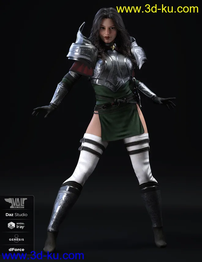 dForce Valerya Outfit for Genesis 8 Female(s)模型的图片11