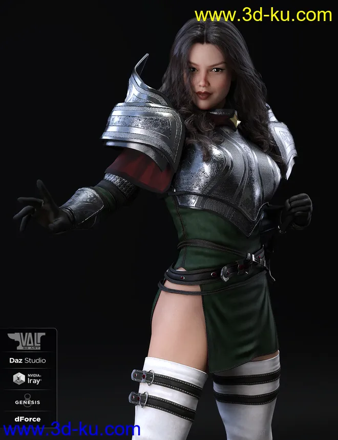 dForce Valerya Outfit for Genesis 8 Female(s)模型的图片12