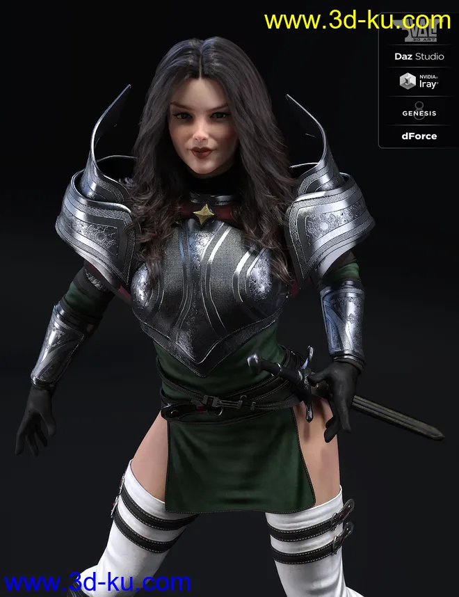 dForce Valerya Outfit for Genesis 8 Female(s)模型的图片13