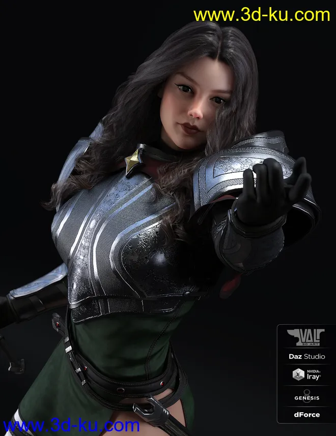 dForce Valerya Outfit for Genesis 8 Female(s)模型的图片14