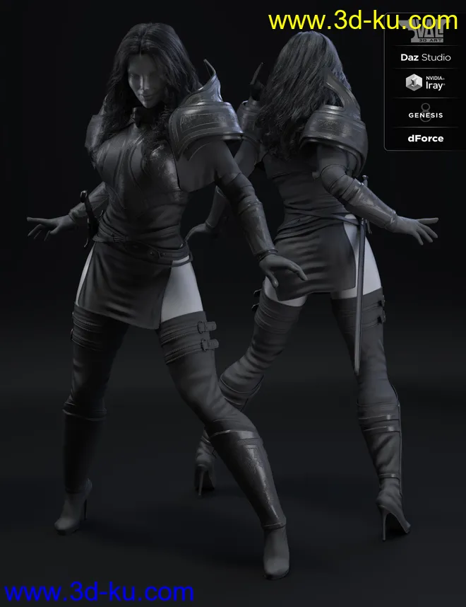 dForce Valerya Outfit for Genesis 8 Female(s)模型的图片15