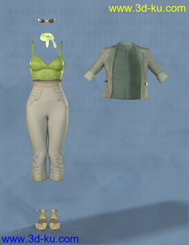 dForce Vintage Soda HD Outfit for Genesis 8 Female(s)模型的图片2