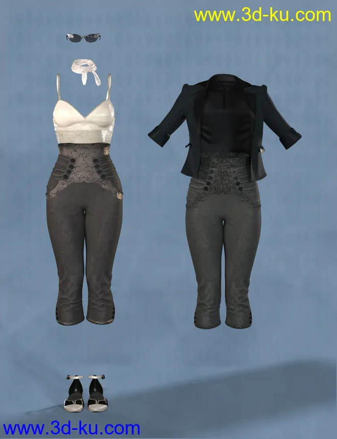 dForce Vintage Soda HD Outfit for Genesis 8 Female(s)模型的图片3