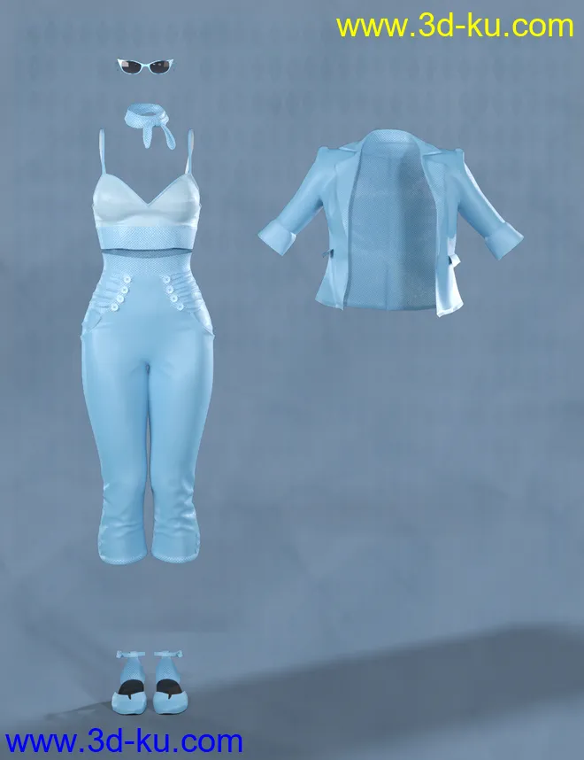 dForce Vintage Soda HD Outfit for Genesis 8 Female(s)模型的图片4