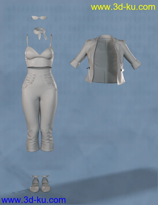 dForce Vintage Soda HD Outfit for Genesis 8 Female(s)模型的图片5