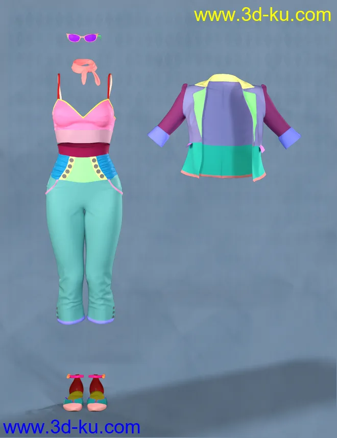 dForce Vintage Soda HD Outfit for Genesis 8 Female(s)模型的图片7