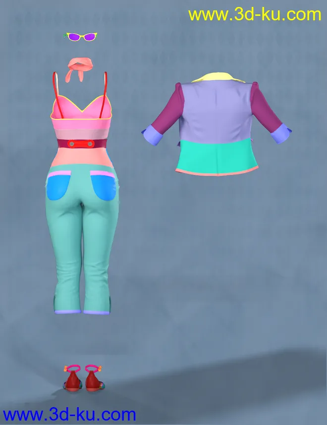 dForce Vintage Soda HD Outfit for Genesis 8 Female(s)模型的图片8