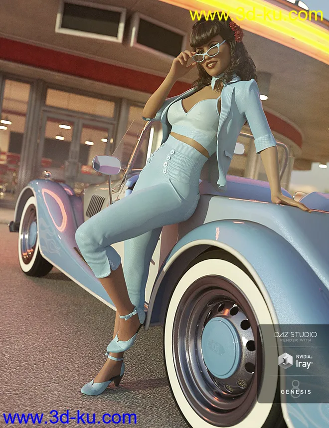 dForce Vintage Soda HD Outfit for Genesis 8 Female(s)模型的图片11