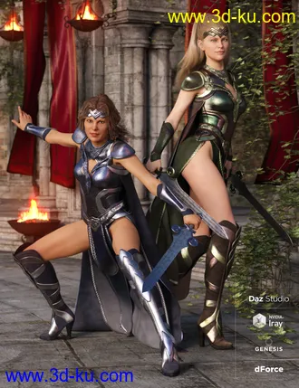 3D打印模型dForce Warrior Queen Outfit Textures的图片