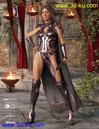 3D打印模型dForce Warrior Queen Outfit Textures的图片