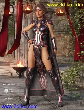 3D打印模型dForce Warrior Queen Outfit Textures的图片