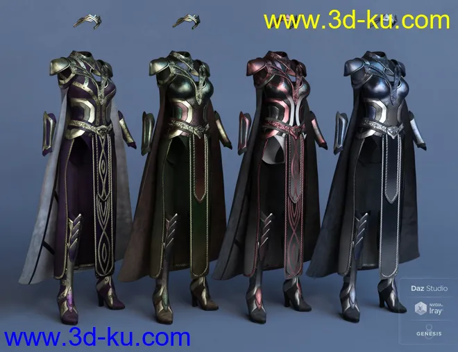 dForce Warrior Queen Outfit Textures模型的图片7