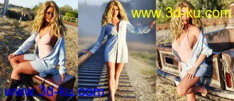 3D打印模型dForce Wet and Dry Boyfriend Shirt Dress for Genesis 8 Female(s)的图片